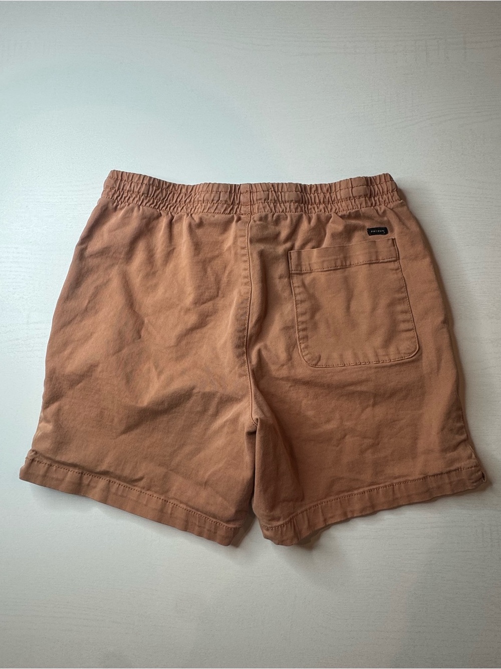 PacSun Men's Rust-Brown Cotton Drawstring Shorts - Picture 2 of 7